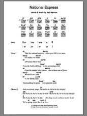Cover icon of National Express sheet music for guitar (chords) by The Divine Comedy and Neil Hannon, intermediate skill level