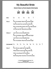 Cover icon of My Beautiful Bride sheet music for guitar (chords) by The Handsome Family, Brett Sparks and Rennie Sparks, intermediate skill level