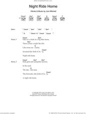 Cover icon of Night Ride Home sheet music for guitar (chords) by Joni Mitchell, intermediate skill level