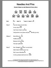 Cover icon of Needles And Pins sheet music for guitar (chords) by The Searchers, Jack Nitzsche and Sonny Bono, intermediate skill level