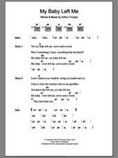 Cover icon of My Baby Left Me sheet music for guitar (chords) by Elvis Presley and Arthur Crudup, intermediate skill level