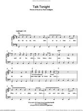 Cover icon of Talk Tonight sheet music for piano solo by Oasis and Noel Gallagher, easy skill level