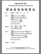 Cover icon of Not Up To You sheet music for guitar (chords) by Stereophonics, Kelly Jones, Richard Jones and Stuart Cable, intermediate skill level