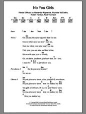 Cover icon of No You Girls sheet music for guitar (chords) by Franz Ferdinand, Alexander Kapranos, Nicholas McCarthy, Paul Thomson and Robert Hardy, intermediate skill level