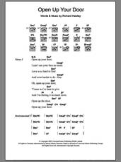 Cover icon of Open Up Your Door sheet music for guitar (chords) by Richard Hawley, intermediate skill level