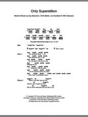 Cover icon of Only Superstition sheet music for guitar (chords) by Coldplay, Chris Martin, Guy Berryman, Jon Buckland and Will Champion, intermediate skill level