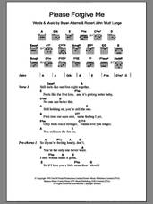 Cover icon of Please Forgive Me sheet music for guitar (chords) by Bryan Adams and Robert John Lange, intermediate skill level