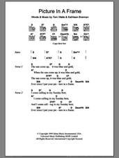 Cover icon of Picture In A Frame sheet music for guitar (chords) by Tom Waits and Kathleen Brennan, intermediate skill level