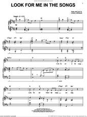 Cover icon of Look For Me In The Songs sheet music for voice and piano by Craig Carnelia, intermediate skill level