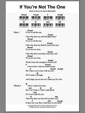 Cover icon of If You're Not The One sheet music for piano solo (chords, lyrics, melody) by Daniel Bedingfield, intermediate piano (chords, lyrics, melody)
