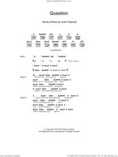 Cover icon of Question sheet music for guitar (chords) by The Moody Blues and Justin Hayward, intermediate skill level