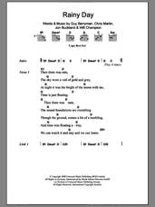 Cover icon of Rainy Day sheet music for guitar (chords) by Coldplay, Chris Martin, Guy Berryman, Jon Buckland and Will Champion, intermediate skill level