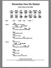 Cover icon of Remember How We Started sheet music for guitar (chords) by Paul Weller, intermediate skill level