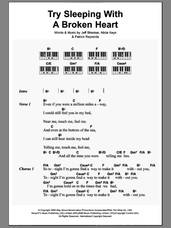 Cover icon of Try Sleeping With A Broken Heart sheet music for piano solo (chords, lyrics, melody) by Alicia Keys, Jeff Bhasker and Patrick Reynolds, intermediate piano (chords, lyrics, melody)