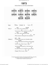 Cover icon of 1973 sheet music for piano solo (chords, lyrics, melody) by James Blunt and Mark Batson, intermediate piano (chords, lyrics, melody)