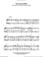 Cover icon of The Voice Within sheet music for piano solo by Christina Aguilera and Glen Ballard, easy skill level