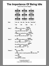 Cover icon of The Importance Of Being Idle sheet music for piano solo (chords, lyrics, melody) by Oasis and Noel Gallagher, intermediate piano (chords, lyrics, melody)