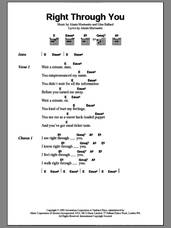 Cover icon of Right Through You sheet music for guitar (chords) by Alanis Morissette and Glen Ballard, intermediate skill level