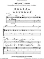 Cover icon of Speed Of Sound sheet music for guitar (tablature) by Coldplay, Chris Martin, Guy Berryman, Jon Buckland and Will Champion, intermediate skill level