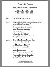 Cover icon of Road To Peace sheet music for guitar (chords) by Tom Waits and Kathleen Brennan, intermediate skill level