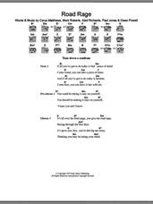 Cover icon of Road Rage sheet music for guitar (chords) by Catatonia, Aled Richards, Cerys Matthews, Mark Roberts, Owen Powell and Paul Jones, intermediate skill level