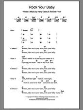 Cover icon of Rock Your Baby sheet music for guitar (chords) by George McRae, Harry Wayne Casey and Richard Finch, intermediate skill level