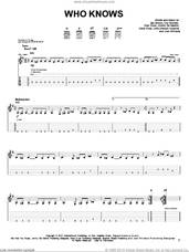 Cover icon of Who Knows sheet music for guitar solo (chords) by Zac Brown Band, Chris Fryar, Clay Cook, Coy Bowles, Jimmy De Martini, Joel Williams, John Driskell Hopkins and Zac Brown, easy guitar (chords)