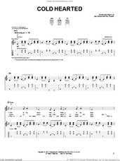 Cover icon of Cold Hearted sheet music for guitar solo (chords) by Zac Brown Band, Nic Cowan and Zac Brown, easy guitar (chords)