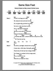 Cover icon of Same Size Feet sheet music for guitar (chords) by Stereophonics, Kelly Jones and Richard Jones, intermediate skill level