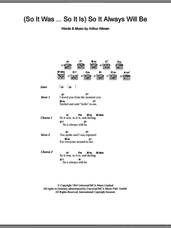Cover icon of (So It Was...So It Is) So It Always Will Be sheet music for guitar (chords) by Everly Brothers and Arthur Altman, intermediate skill level