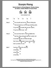 Cover icon of Scorpio Rising sheet music for guitar (chords) by Death In Vegas, Andrew Whiston, Francis Rossi, Ian Button, Richard Maguire and Timothy Holmes, intermediate skill level