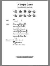 Cover icon of A Simple Game sheet music for guitar (chords) by The Four Tops and Mike Pinder, intermediate skill level