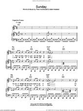 Cover icon of Sunday sheet music for voice, piano or guitar by Hurts, Adam Anderson and Theo Hutchcraft, intermediate skill level