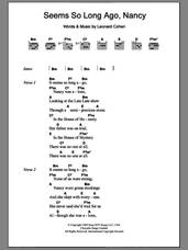 Cover icon of Seems So Long Ago, Nancy sheet music for guitar (chords) by Leonard Cohen, intermediate skill level