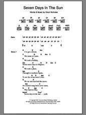 Cover icon of Seven Days In The Sun sheet music for guitar (chords) by Feeder and Grant Nicholas, intermediate skill level