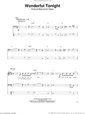 Cover icon of Wonderful Tonight sheet music for bass (tablature) (bass guitar) by Eric Clapton and David Kersh, wedding score, intermediate skill level