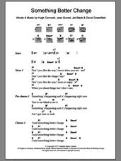 Cover icon of Something Better Change sheet music for guitar (chords) by The Stranglers, David Greenfield, Hugh Cornwell, Jean-Jacques Burnel and Jet Black, intermediate skill level