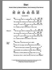 Cover icon of Stan sheet music for guitar (chords) by Eminem, Dido Armstrong, Marshall Mathers and Paul Herman, intermediate skill level
