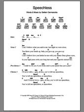 Cover icon of Speechless sheet music for guitar (chords) by Lady GaGa, intermediate skill level