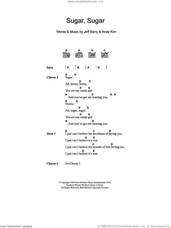 Cover icon of Sugar, Sugar sheet music for guitar (chords) by The Archies, Andy Kim and Jeff Barry, intermediate skill level
