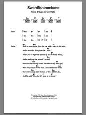 Cover icon of Swordfishtrombone sheet music for guitar (chords) by Tom Waits, intermediate skill level