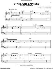 Cover icon of Starlight Express, (easy) sheet music for piano solo by Andrew Lloyd Webber and Richard Stilgoe, easy skill level