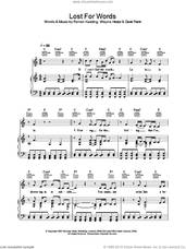 Cover icon of Lost For Words sheet music for voice, piano or guitar by Ronan Keating, David Frank and Wayne Hector, intermediate skill level
