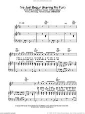Cover icon of I've Just Begun (Having My Fun) sheet music for voice, piano or guitar by Britney Spears, Christian Karlsson and Pontus Winnberg, intermediate skill level