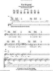 Cover icon of For Anyone sheet music for guitar (tablature) by Beady Eye, Andy Bell, Gem Archer and Liam Gallagher, intermediate skill level