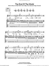 Cover icon of The End Of The World sheet music for guitar (tablature) by The Cure, Perry Bamonte, Robert Smith and Simon Gallup, intermediate skill level