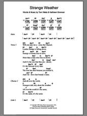 Cover icon of Strange Weather sheet music for guitar (chords) by Tom Waits and Kathleen Brennan, intermediate skill level