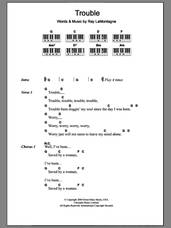 Cover icon of Trouble sheet music for piano solo (chords, lyrics, melody) by Ray LaMontagne, intermediate piano (chords, lyrics, melody)