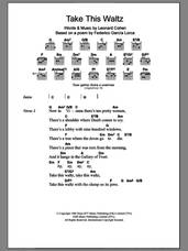 Cover icon of Take This Waltz sheet music for guitar (chords) by Leonard Cohen and Federico Garcia Lorca, intermediate skill level