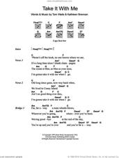 Cover icon of Take It With Me sheet music for guitar (chords) by Tom Waits and Kathleen Brennan, intermediate skill level